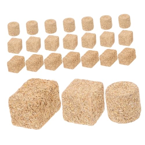 jojofuny 24pcs Miniatur Heuballen Modell Realistische Farm Heuheuchtigkeit Für DIY Craft Small Faux Heu Für Party Dekoration Gartenpuppenhauszubehör von jojofuny