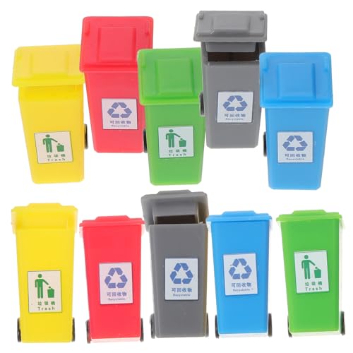 jojofuny 3 Sätze Mini-mülleimer Sandtisch Mülleimer Mülleimer Figur Modell Mülleimer Selber Machen Mini -mülldose Miniatur-mülltonne Kleines Mülleimer Modell Abs 10 Stück * 3 von jojofuny