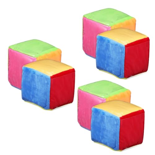 jojofuny 3 Sätze Plüschspielzeugwürfel Mit Taschen Riesenwürfel Taschenwürfel Für Das Klassenzimmer Blankowürfel Spielwürfel Taschenwürfel Großpackung Große 2 Stücke * 3 von jojofuny