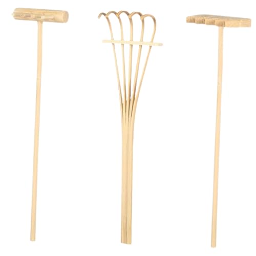 jojofuny 3 Stück Mini Zen Garten Rechen Teiliges aus Leichtem Kunststoff Kleine Gartengeräte für Sandkästen Kreativ und Langlebig für Home Office Tischdekoration und Meditationsspielzeug von jojofuny