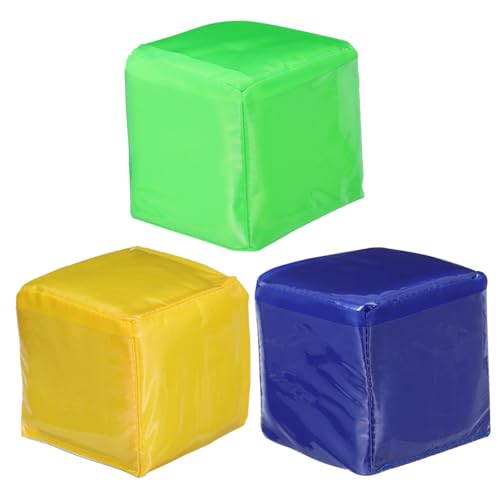 Lernspielzeug 3 Stück Stabile Würfel Mit Taschen Lernkartenhalter Frühpädagogische Lehrhilfe Schulbedarf Spielwürfel Zum Lernen von jojofuny