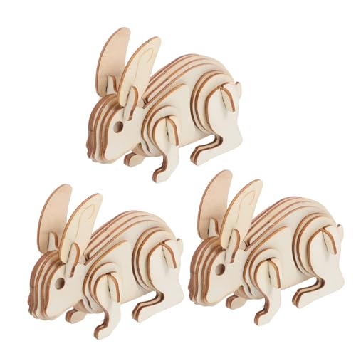 jojofuny 3-teiliges 3D-Puzzle Aus Holz: 3D-Puzzle Aus Holz in Form Eines Kaninchens Für Kinder – Einfach Zusammenzubauendes, Tierförmiges DIY-ausmalmodell, Unfertiges Modell Für Die jojofuny 3-teiliges 3D-Puzzle Aus Holz: 3D-Puzzle Aus Holz in Form Eines Kaninchens Für Kinder – Einfach Zusammenzubauendes, Tierförmiges DIY-ausmalmodell, Unfertiges Modell Für Die von jojofuny