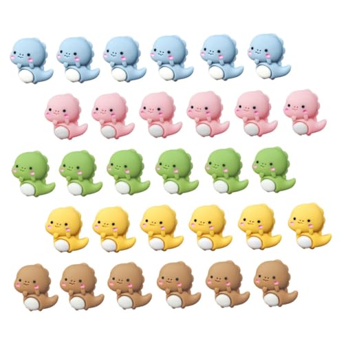 jojofuny 30 Stück Kleine Dinosaurier-Reißzwecke süße Reißnägel kleine Dinosaurierfiguren Zubehör für Katzentische Dinosaurier-Zubehör Dinosaurier-Schreibtischzubehör Tier-Push-Pin Harz von jojofuny
