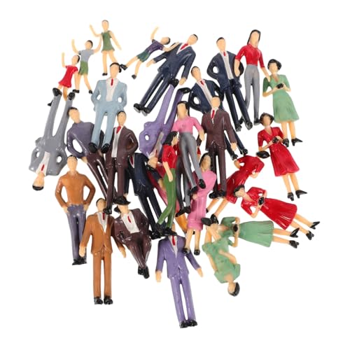 jojofuny 30 Stück Sandtisch-charaktermodell Miniatur-puppenhausmenschen Modelszene Winzige Menschenfiguren Abs-Kunststoff von jojofuny