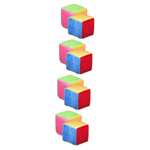 jojofuny 4 Sätze Plüschtier Taschenwürfel Jumbo Blankowürfel Spielwürfel Fotowürfel Übungswürfel Würfelspiel Große Würfel Geschichtenwürfel Taschenwürfel Taschenwürfel Fürs 2 Stücke * 4 von jojofuny