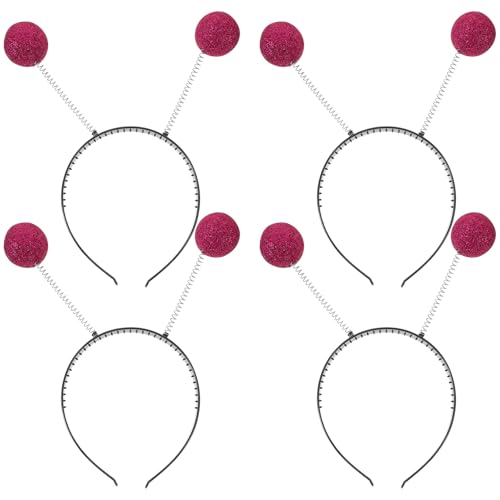 jojofuny 4 Stück Stirnband Antennen Haarreif Kopf Boppers mit Glitzerkugeln Ball Kostüm Kopfschmuck Party Haarschmuck für Weihnachten Karneval Fasching Cosplay Deko Rosig jojofuny 4 Stück Stirnband Antennen Haarreif Kopf Boppers mit Glitzerkugeln Ball Kostüm Kopfschmuck Party Haarschmuck für Weihnachten Karneval Fasching Cosplay Deko Rosig von jojofuny