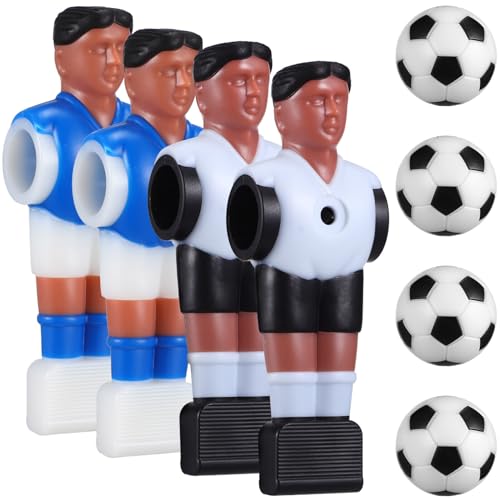 jojofuny 4 Stück Tischfußball-Ersatzteile Für Tischfußball-Männerspieler Fußball-Tischspieler-Teile (4 Tischfußballspieler Und 4 Mini-Tischfußballspieler). von jojofuny
