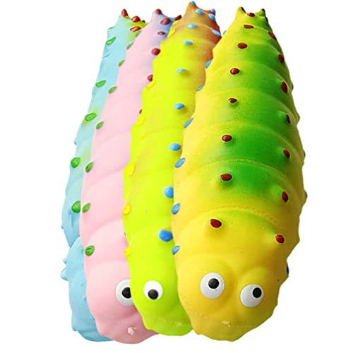 jojofuny Fidget Slug 4-Teiliges Sensorisches Schneckenspielzeug Raupen-Zappelspielzeug Relief-Zappelschneckenspielzeug Zur Linderung Von Anti- Neuheits-Partyartikeln Für Kinder Erwachsene von jojofuny