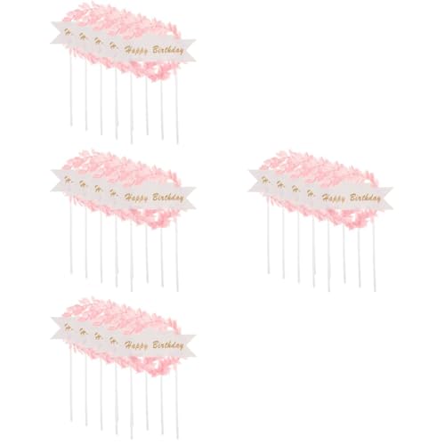 jojofuny 40 Stk Geburtstagsfahne Fabelhaft Geburtstag Cupcake Picks 30. Geburtstagsdekorationen Für Frauen Blumen- Flamingo-cupcake-topper Baby Papier Kuchen Alles Zum Geburtstag von jojofuny