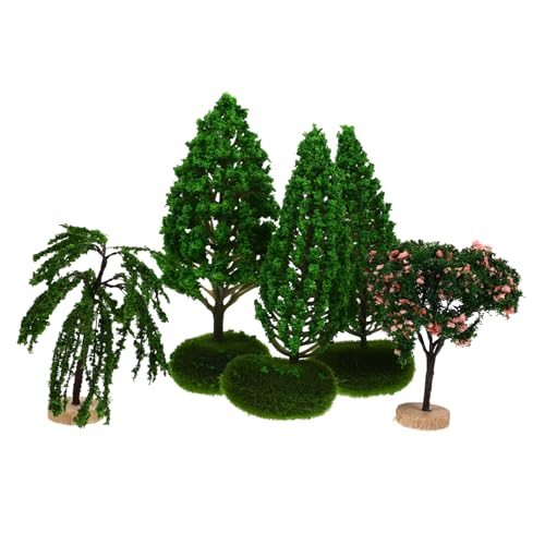 jojofuny 5 Stück Gartenmodellbaum Ornamente Gefälscht Im Freien Schicke Miniaturpflanze Miniatur-baumschmuck Künstlich Mini-bäume Zum Basteln Mini-gartenzubehör DIY Mini-bäume Plastik von jojofuny