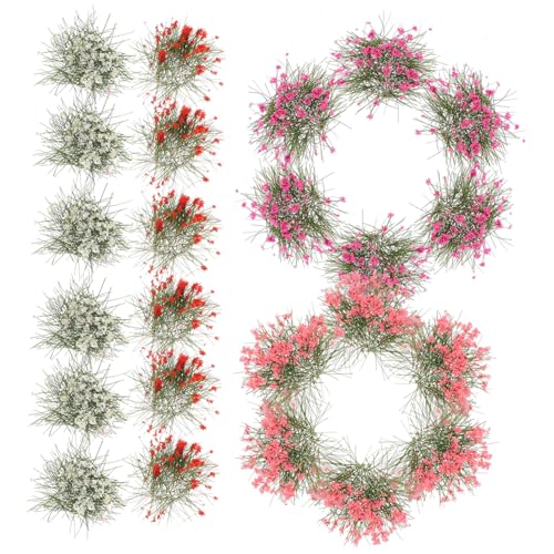 jojofuny 5 Stück Miniatur Blumencluster für Sandtisch Realistische Grasbüschel für Szenen Puppenhaus Gartenprojekte Hochtemperaturbeständig Vielseitig Einsetzbar von jojofuny
