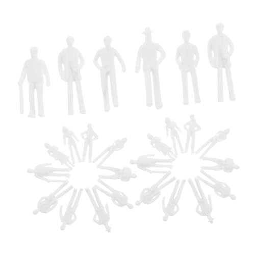 jojofuny 50pcs Kunststoffminiaturfiguren 1:75 Model Medelle Modelle Modelle Zugen Zeugen Mini Mini -Menschen Für Sandtabelle Detaillierte Szenendekoration von jojofuny