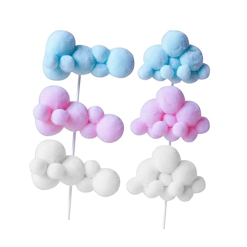 jojofuny Einzigartiges Garnwolken-kuchenspieße-Set 6-teilig Dekoration Für Geburtstagsfeiern Weiße Kucheneinsätze jojofuny Einzigartiges Garnwolken-kuchenspieße-Set 6-teilig Dekoration Für Geburtstagsfeiern Weiße Kucheneinsätze von jojofuny