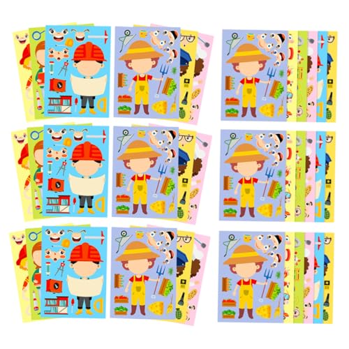 jojofuny 6 Sätze DIY Puzzle Sticker Berufe Interaktives Lernspiel Kreativitätsfördernd Farbenfrohe Berufswahl Aufkleber Für Schule Kindergeburtstag Familienaktivitäten jojofuny 6 Sätze DIY Puzzle Sticker Berufe Interaktives Lernspiel Kreativitätsfördernd Farbenfrohe Berufswahl Aufkleber Für Schule Kindergeburtstag Familienaktivitäten von jojofuny