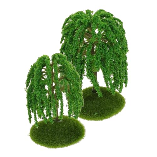 jojofuny 6 Stück Mikrolandschaftsdekoration kleine Plastikbäume Mini-Baum Tischminiaturen Minature Bäume Miniaturmodellbäume Miniaturbäume für Diorama Minitbäume Mini-Landschaftsbäume Grün von jojofuny