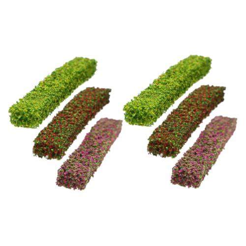 jojofuny 6 Stück Teiliges Miniatur Modellbau Sträucher mit Farbiger Vielfalt für DIY Architektur Modellbau Landschaft Realistische Statische Pflanzen für Garten Diorama und Modelleisenbahn von jojofuny