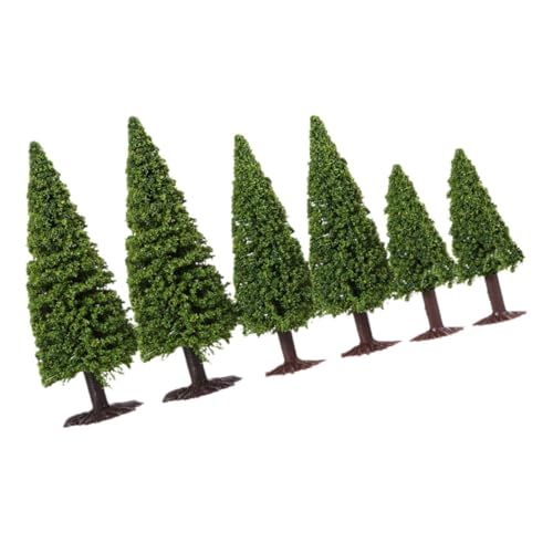 jojofuny 6 Teiliges Modell Kiefernbaum Diorama Mini Bäume Mini Modellbäume Pflanzen Puppenhaus Realistisches Miniatur Modell Kiefernbaumfigur N Bäume Für Baumspielzeug von jojofuny