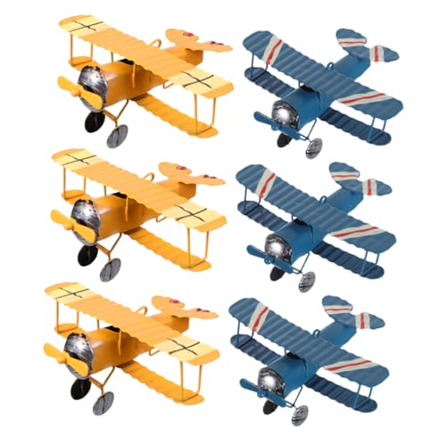 jojofuny 6-teiliges Flugzeug- Aus Metall: Retro-doppeldecker-modellspielzeug – Metall-Flugzeug- Für Kleinkinderzimmer, Jungenzimmer, Party-tischdekorationen, Hängende jojofuny 6-teiliges Flugzeug- Aus Metall: Retro-doppeldecker-modellspielzeug – Metall-Flugzeug- Für Kleinkinderzimmer, Jungenzimmer, Party-tischdekorationen, Hängende von jojofuny