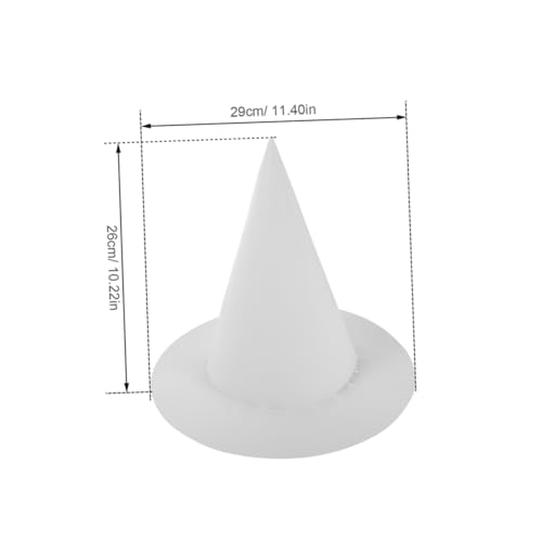 jojofuny 8 Stück Teiliges DIY Hexenhut für Weiße Papierpartyhüte zum Bemalen Kreative Halloween Kostüm Accessoires Kindgerechte Bastelmaterialien für Rollenspiele und Familienaktivitäten von jojofuny