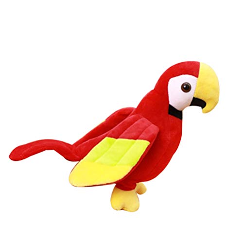 jojofuny Ara Plüschtier Kuscheltier Plüschtier Flauschige Gefüllte Pädagogisches Interaktives Für Kinder Geburtstagsgeschenke 20 cm (Rot) Vogel Kuscheltier von jojofuny