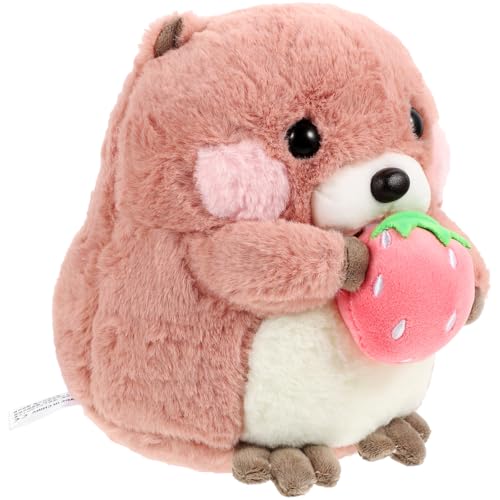 jojofuny Bobac Plüschpuppe, Süßes Murmeltier-stofftier, Weiches Bobac-plüschspielzeug, Pink, 7,87 Zoll von jojofuny