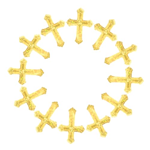 jojofuny Crossförmige Glitzer Konfetti Gold Langlebiges Kunststoff Material Strahlender Symbolisch für Kommunion Taufe Hochzeit Shower Vielseitige Tischdekoration für Religiöse von jojofuny