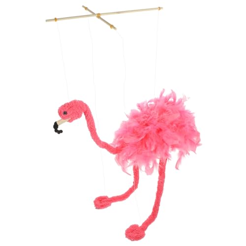 jojofuny Flamingo-Schnurpuppen Tierformmarionette Straußenmarionette Straußenpuppenschnur Interaktive Pädagogische Requisiten Für Kinder von jojofuny