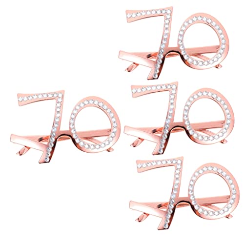 jojofuny Geburtstagsbrille 4 Stück Altersbrille Geburtstags- 70-Brille Geburtstagsparty Gastgeschenke Abschlussball-Dekoration Für Erwachsene Großpackung von jojofuny