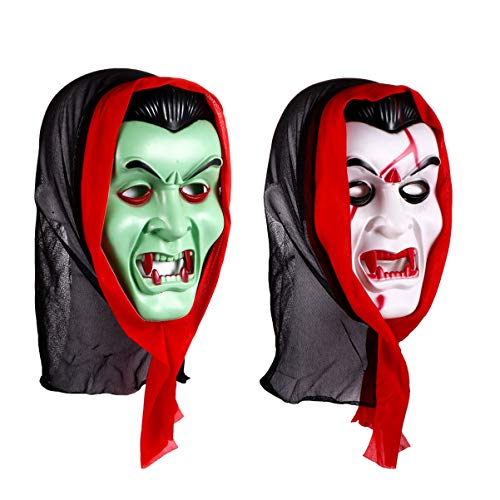 jojofuny Halloween- – Vollkopf- -Geister-Zombie-Horror-Gruselmasken Gruselige Grimassen-Dämonen-Maskenballmaske Für Halloween-Kostüme Für Erwachsene (2 Stück) von jojofuny
