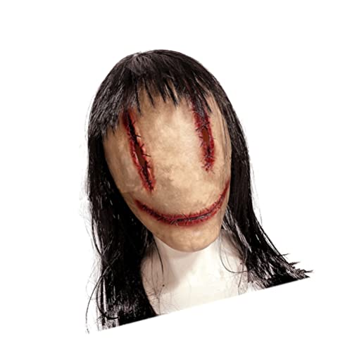 jojofuny Halloween- – Vollkopf- -Geister-Zombie-Horror-Gruselmasken Gruselige Grimassen-Dämonen-Maskenballmaske Für Halloween-Kostüme Für Erwachsene von jojofuny