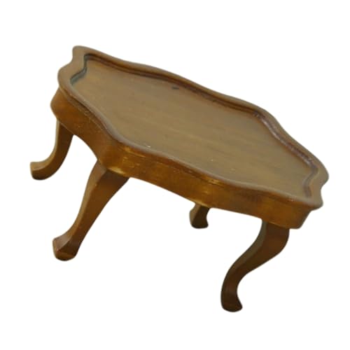 jojofuny Küchenzubehör für Puppenstuben Puppenhaus Einrichtung puppenhaus zubehör Mini-Tisch Puppenhausmöbel Miniaturtisch Miniaturpuppenhausmöbel Miniaturmöbel und Accessoires Holz Coffee von jojofuny