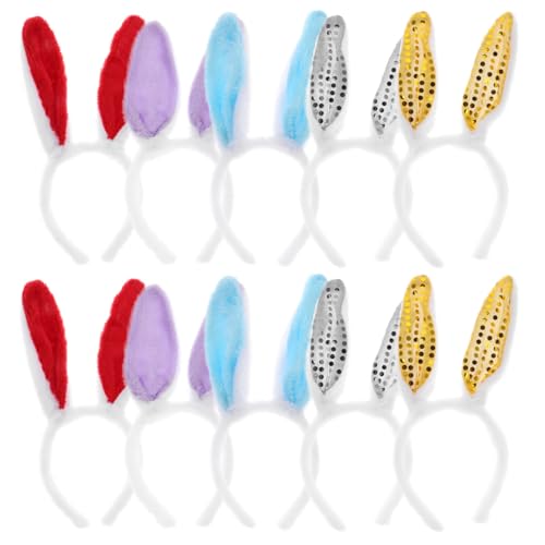 jojofuny 10 StüCk Hasenohren Haarreif, PlüSch Und Pailletten, Bunte Osterhasen StirnbäNder FüR Party, Dekoration Und KostüM jojofuny 10 StüCk Hasenohren Haarreif, PlüSch Und Pailletten, Bunte Osterhasen StirnbäNder FüR Party, Dekoration Und KostüM von jojofuny