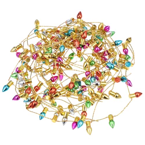 jojofuny Miniatur String Lights Dollhouse Xmas Fake String Light Colorful Mini Fairy Lights Christmas Tree Decoration for Xmas Dollhouse Furniture Accessories von jojofuny