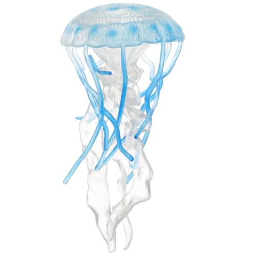 jojofuny Quallen Figuren - Kunststoff Quallen Modell Spielzeug, Meeresleben Tier Figur, Wissenschaft Bildung Spielzeug für Meerestiere Thema Party Supplies (Blau) von jojofuny