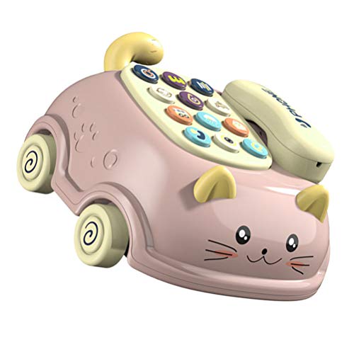 jojofuny Telefon Spielzeug Stimme Telefon Auto Spielzeug Kleinkind Ziehen mit Spielzeug mit Zahlen von jojofuny