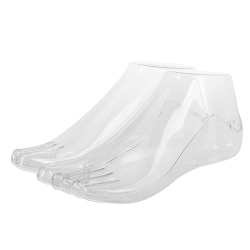 jojofuny Transparenter Fußmannequin aus Robustem Kunststoff Realistisches Fußmodell für Damen Sandalen Socken und Fußkettchen Langlebiger Sockendisplay Ständer für Einzelhandel und von jojofuny