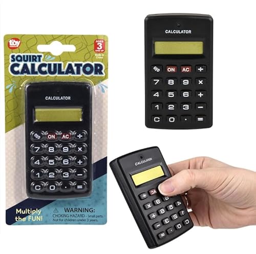 jokeshop Squirt-Rechner, lustiger Streich Gag Wasser Spritzen Witz Neuheit Mathematik Zählen Schreibwaren Büro Requisite von jokeshop