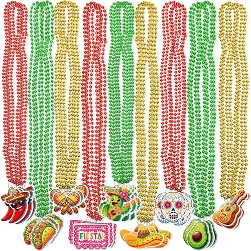 jollylife Cinco de Mayo Fiesta-Halsketten, Perlen, mexikanische Partygeschenke, Dekorationen, Geburtstagszubehör, 36 Stück jollylife Cinco de Mayo Fiesta-Halsketten, Perlen, mexikanische Partygeschenke, Dekorationen, Geburtstagszubehör, 36 Stück von jollylife