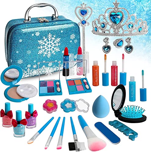 Kinderschminke Set Mädchen mit Schminkkoffer | Waschbare Rollenspiel-Makeup für Kinder | Geschenkidee 4-10 Jahre von jooful