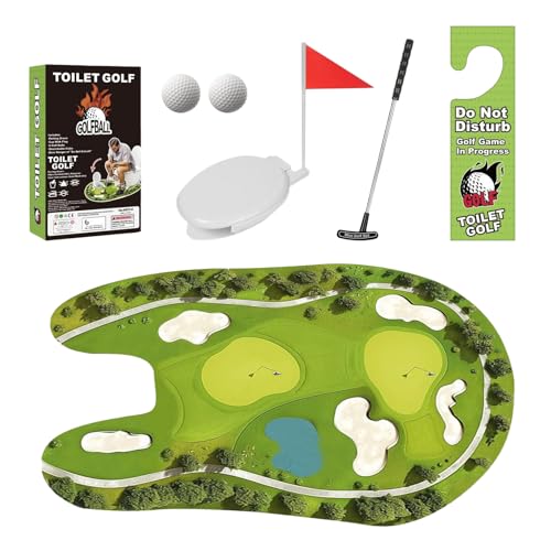Mini-Golf-Übungsspiel für Badezimmer, lustiges, seltsames Badezimmer-WC, Mini-Golf-Übungsspiel, tragbares, faltbares Töpfchen-Golf-Set, Gag-Streich, Witz, Geschenk für Freund und Papa Mini-Golf-Übungsspiel für Badezimmer, lustiges, seltsames Badezimmer-WC, Mini-Golf-Übungsspiel, tragbares, faltbares Töpfchen-Golf-Set, Gag-Streich, Witz, Geschenk für Freund und Papa von jopiuieo
