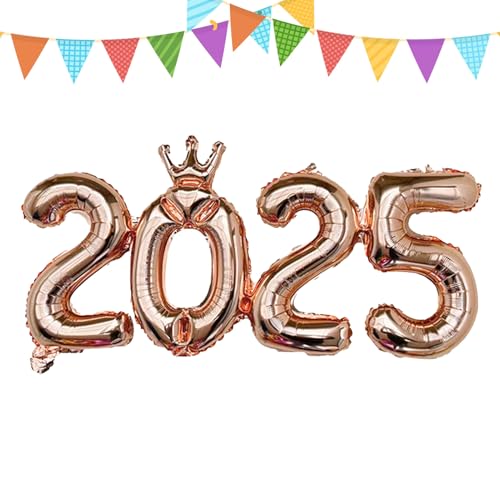 jopiuieo 2025 Folien-Zahlenballons,Folien-Zahlenballons für 2025 - Weihnachtsdekoration Folienballons - Zahlenballon für das neue Jahr für Hochzeiten, Geburtstagsfeiern, Feiertagsfeiern jopiuieo 2025 Folien-Zahlenballons,Folien-Zahlenballons für 2025 - Weihnachtsdekoration Folienballons - Zahlenballon für das neue Jahr für Hochzeiten, Geburtstagsfeiern, Feiertagsfeiern von jopiuieo