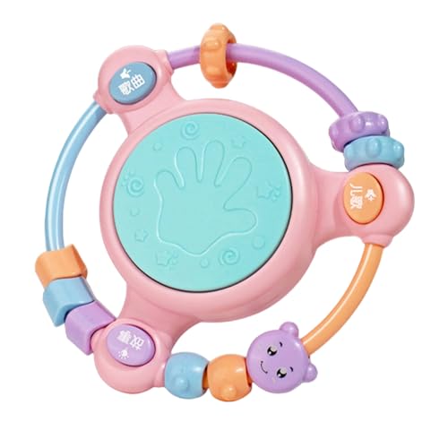 jopiuieo Handtrommelspielzeug, Handtrommel für Kinder - Perkus -Percussion Musical Drum mit Licht | Handgriff pädagogisches sensorisches Spielzeug zum Geburtstag jopiuieo Handtrommelspielzeug, Handtrommel für Kinder - Perkus -Percussion Musical Drum mit Licht | Handgriff pädagogisches sensorisches Spielzeug zum Geburtstag von jopiuieo