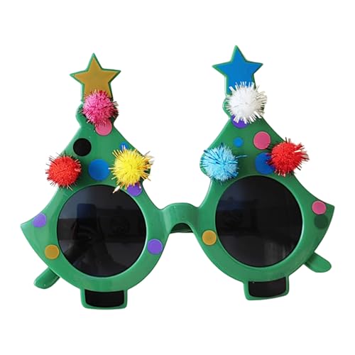 joukares Weihnachtsbaumbrille künstlerische Clown Brille Weihnachtsfeier Cosplay Kostümzubehör Dress Up Eyewear Requisite Grün von joukares