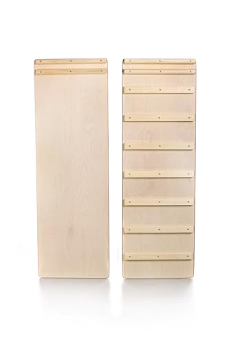 joy of nature 2in1 Holz Kletterrampe & Rutschbrett für Kletterdreieck - Montessori Indoor Rutsche ab 1 Jahr - Naturspielzeug 120x40 cm - Handgefertigt in Europa von joy of nature