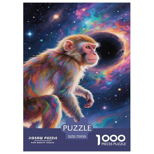 Affens Kosmische Abenteuer Galaktische Odyssee. Gebietete Puzzles. Gehirnvergnügung Puzzle 1000 Teile Puzzle Für Erwachsene 1000pcs (75x50cm) von junsuoxiao