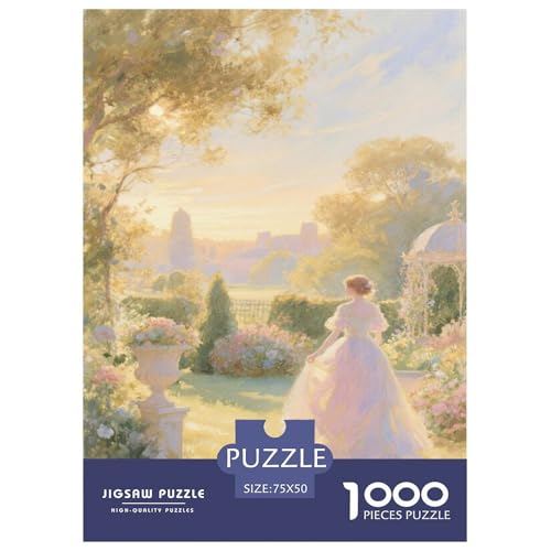 Beschwörte Gartenuhr zur goldenen Stunde Puzzles Für 1000-Stück Like Bildungsspielgeschenke Dekorationspuzzles Poster Landschaft 1000pcs (75x50cm) von junsuoxiao