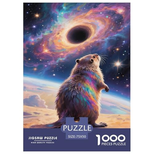 Bibers Kosmischer Blick Schwarzes Loch Wunder. Gebietete Puzzles. Gehirnvergnügung Puzzle 1000 Teile Puzzle Für Erwachsene 1000pcs (75x50cm) von junsuoxiao