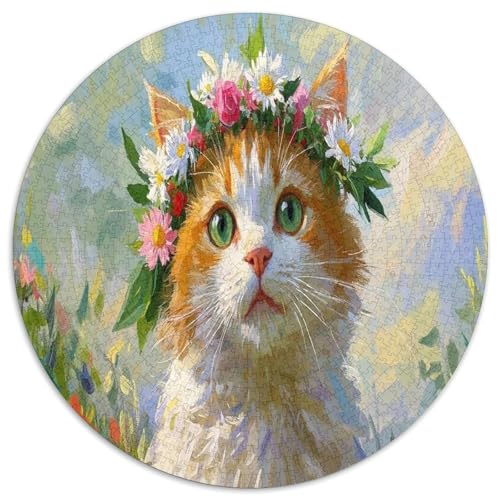 Blumenkatze. Gebietete Puzzles. Gehirnvergnügung Puzzle 1000 Teile Puzzle Für Erwachsene 1000pcs (67.5x67.5cm) von junsuoxiao
