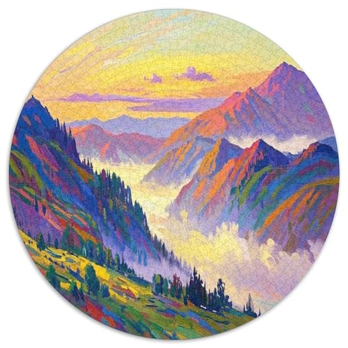 Bunter Berg. Gebietete Puzzles. Gehirnvergnügung Puzzle 1000 Teile Puzzle Für Erwachsene 1000pcs (67.5x67.5cm) von junsuoxiao