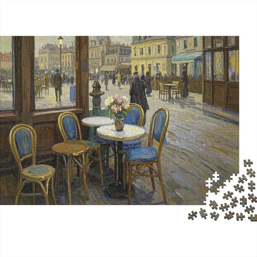 Caféterrassen-Träumerei. Pariser Straßenansicht durch künstlerische Linse Puzzles 1000 Piece Difficult Educational Games Gifts Zuhause Decoration Poster Landscape 1000pcs (75x50cm) von junsuoxiao